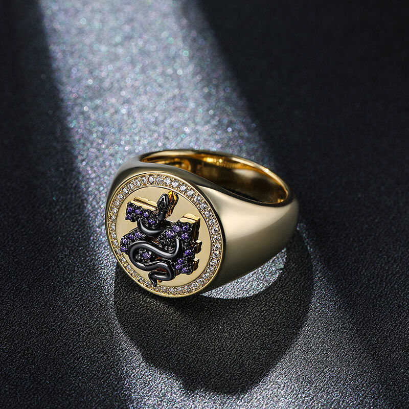 Gold Plated Sterling Silver Ring For Men| MAMBA MENTALITY